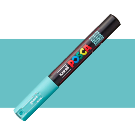 Marker pe baza de apa PC-1M Uni, 0.7 MM, Verde Aqua, Posca 663500