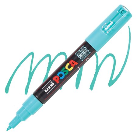 Marker pe baza de apa PC-1M Uni, 0.7 MM, Verde Aqua, Posca 663501