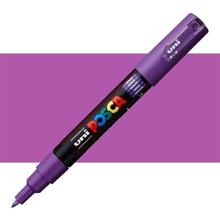 Marker pe baza de apa PC-1M Uni, 0.7 MM, Violet, Posca 663515
