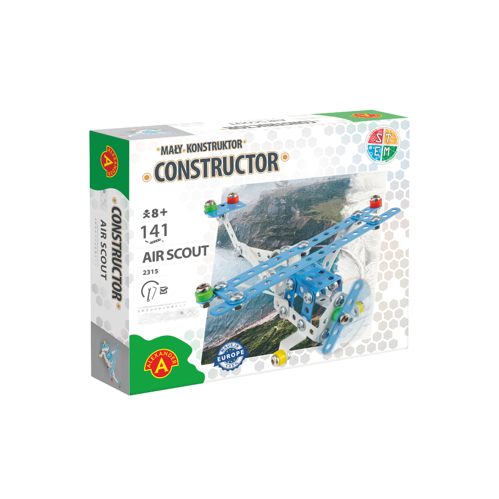 Joc de constructie Air Scout Constructor, 141 piese, + 8 ani, Alexander Toys