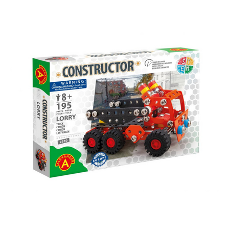 Joc de constructie Camion Lorry, 195 piese, + 8 ani, Alexander Toys