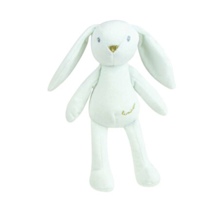 Jucarie de plus fosforescenta Iepuras Luminou, 21 cm, +0 luni, Alb, Jemini 663589