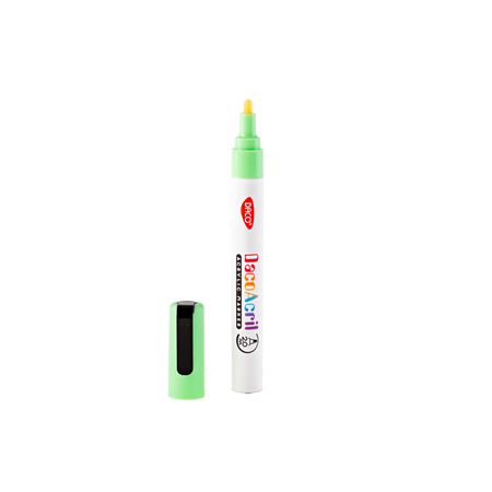 Marker acrilic, Verde Fluorescent, 1 buc, Daco 663626