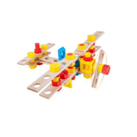 Joc de constructie Aeroplane Constructor Junior, 50 piese, + 4 ani, Alexander Toys 663612