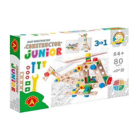 Joc de constructie Helicopter 3 in 1, 80 piese, + 4 ani, Alexander Toys