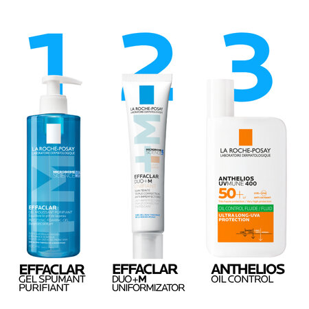 Gel-crema anti-imperfectiuni cu pigment de culoare Effaclar Duo+M, Nuanta Light, 40 ml, La Roche-Posay 663727