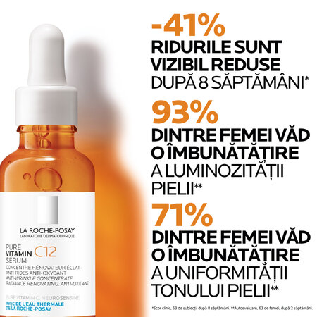 Ser antirid si antioxidant cu vitamina C 12 pura, 30 ml, La Roche-Posay 663763