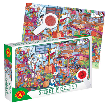 Joc Airport Secret Puzzle, + 4 ani, 90 piese, Alexander Toys 663754