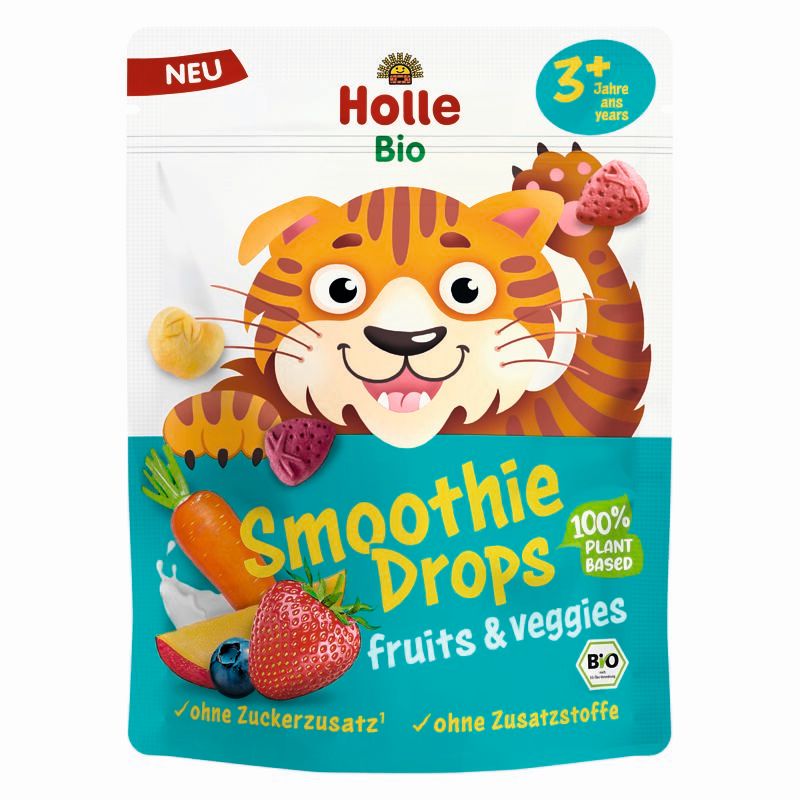 Gustare Bio din fructe si legume Smoothie Drops, +3 ani, 15 g, Holle