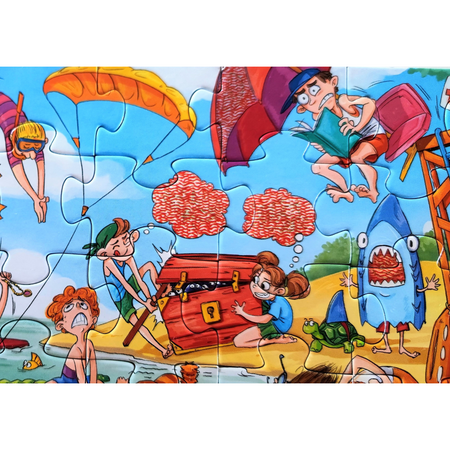 Joc Beach Secret Puzzle, 90 piese, + 4 ani, Alexander Toys 663795