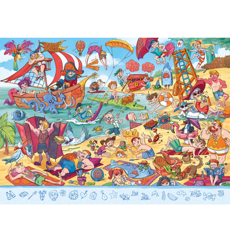 Joc Beach Secret Puzzle, 90 piese, + 4 ani, Alexander Toys 663792