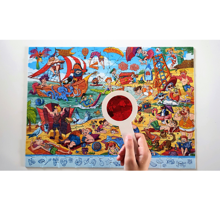 Joc Beach Secret Puzzle, 90 piese, + 4 ani, Alexander Toys 663796