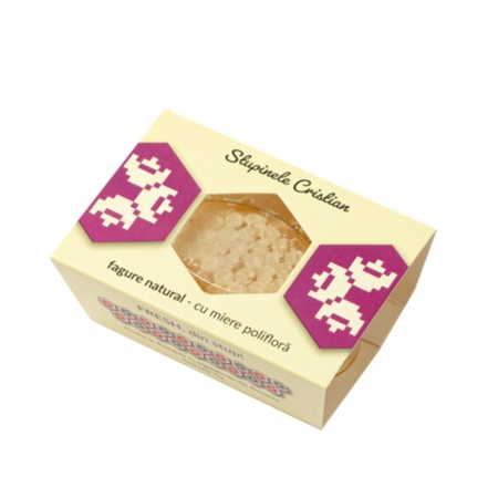 Fagure natural cu miere poliflora, 75 gr, Stupinele Cristian