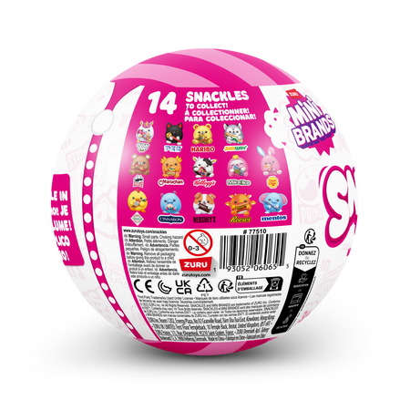 Jucarie de plus Surpriza, 11.5 cm, +3 ani, 1 bucata, Snackles 663860