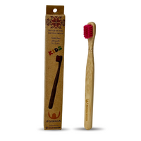 Periuta de dinti din bambus Kids Soft, 3-12 ani, Roz Intens, Gingia