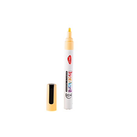 Marker acrilic, Alb Perlat, 1 buc, Daco 663886