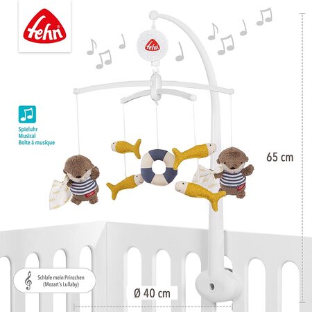 Carusel muzical mobil, 0 luni+, Otter, Fehn 663999
