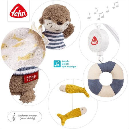 Carusel muzical mobil, 0 luni+, Otter, Fehn 664000