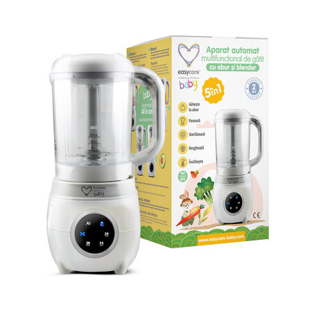 Aparat automat multifunctional de gatit cu aburi si blender, 5 in 1, EasyCare Baby 664013