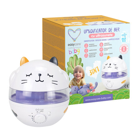 Umidificator ultrasonic 3 in 1 pentru copii, 2 L, EasyCare Baby 664067