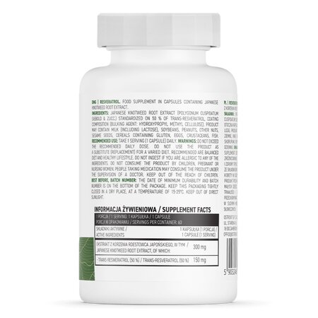 Resveratrol, 60 capsule  vegetale, OstroVit 664134
