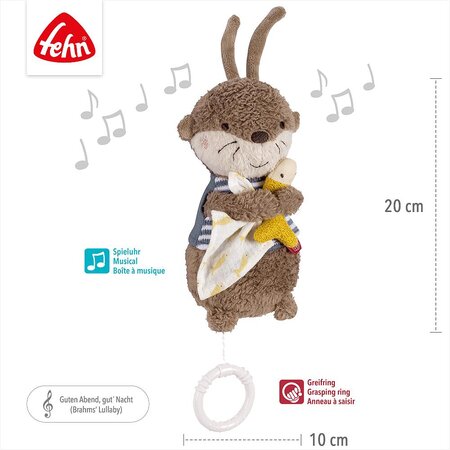 Jucarie muzicala mini Otter, 0 luni+, Fehn 664234