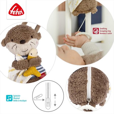 Jucarie muzicala mini Otter, 0 luni+, Fehn 664235