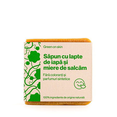 Sapun cu lapte de iapa si miere de salcam, 110g, Trio Verde