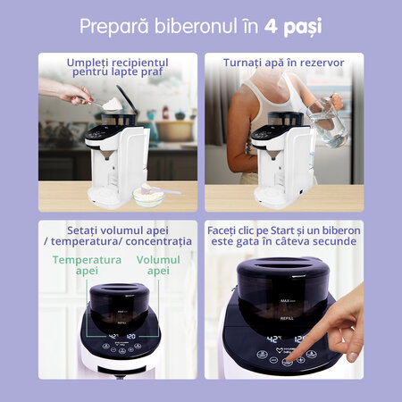 Espressor inteligent pentru prepararea formulei de lapte cu aplicatie, EasyCare Baby 664498