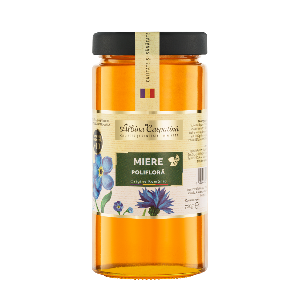 Miere poliflora, 700 g, Albina Carpatina