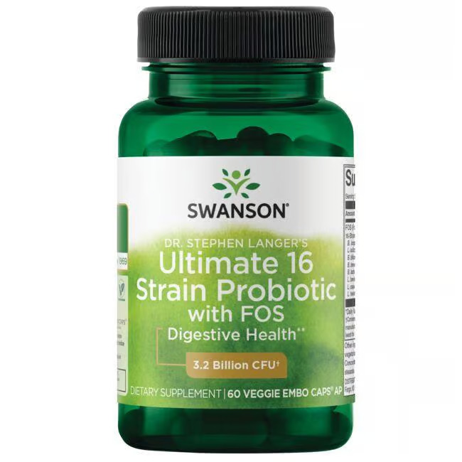 Probiotic cu 16 tulpini cu FOS, 60 capsule, Swanson