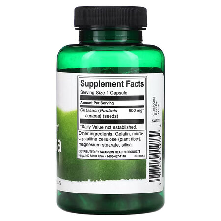 Guarana Full Spectrum, 100 capsule, Swanson 664871