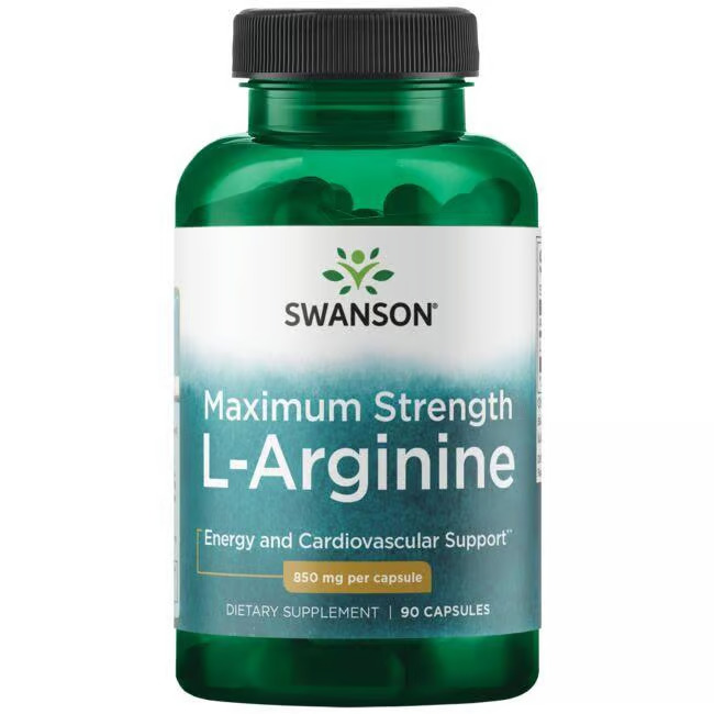 Super Strength L-Arginina, 90 capsule, Swanson