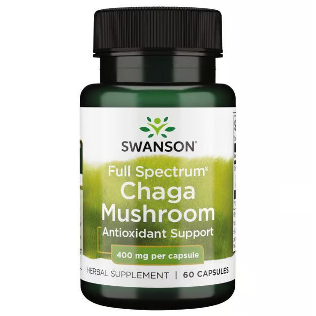 Chaga Mushroom, 400 mg, 60 capsule, Swanson