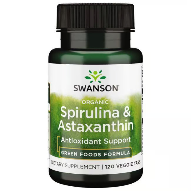 Spirulina si Astaxanthin, 120 capsule, Swanson