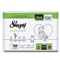 Scutece chilotel pentru bebelusi Natural, Nr 4 Maxi, 7-14 kg, 30 bucati, Sleepy
