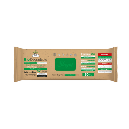 Servetele umede multisuprafete Easy Clean, Tea Tree & Lime, 50 bucati, Sleepy 664980