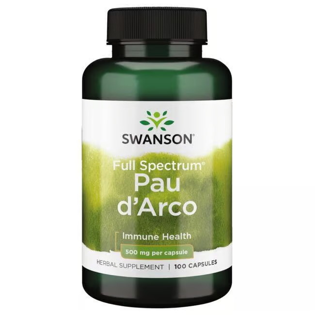 Full Spectrum Pau d'Arco, 500 mg, 100 capsule, Swanson