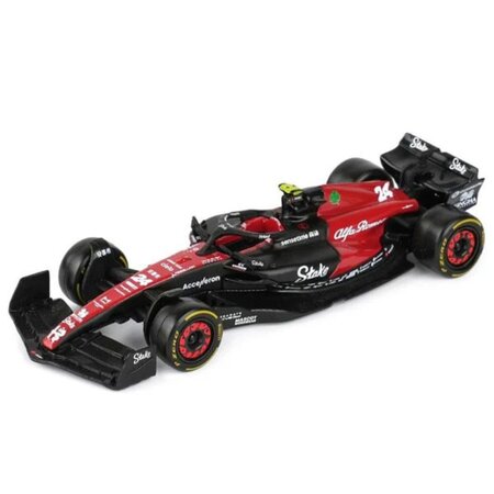 Macheta masinuta Alfa Romeo F1 Team Stake C43 Zhou Guanyu, 14 ani +, 1:43, Bburago