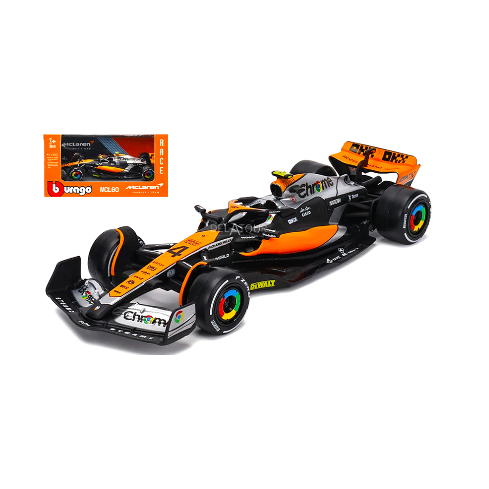 Macheta masinuta Mclaren F1 Team MCL60 Oscar Piastri, +3 ani, 1:43, Bburago