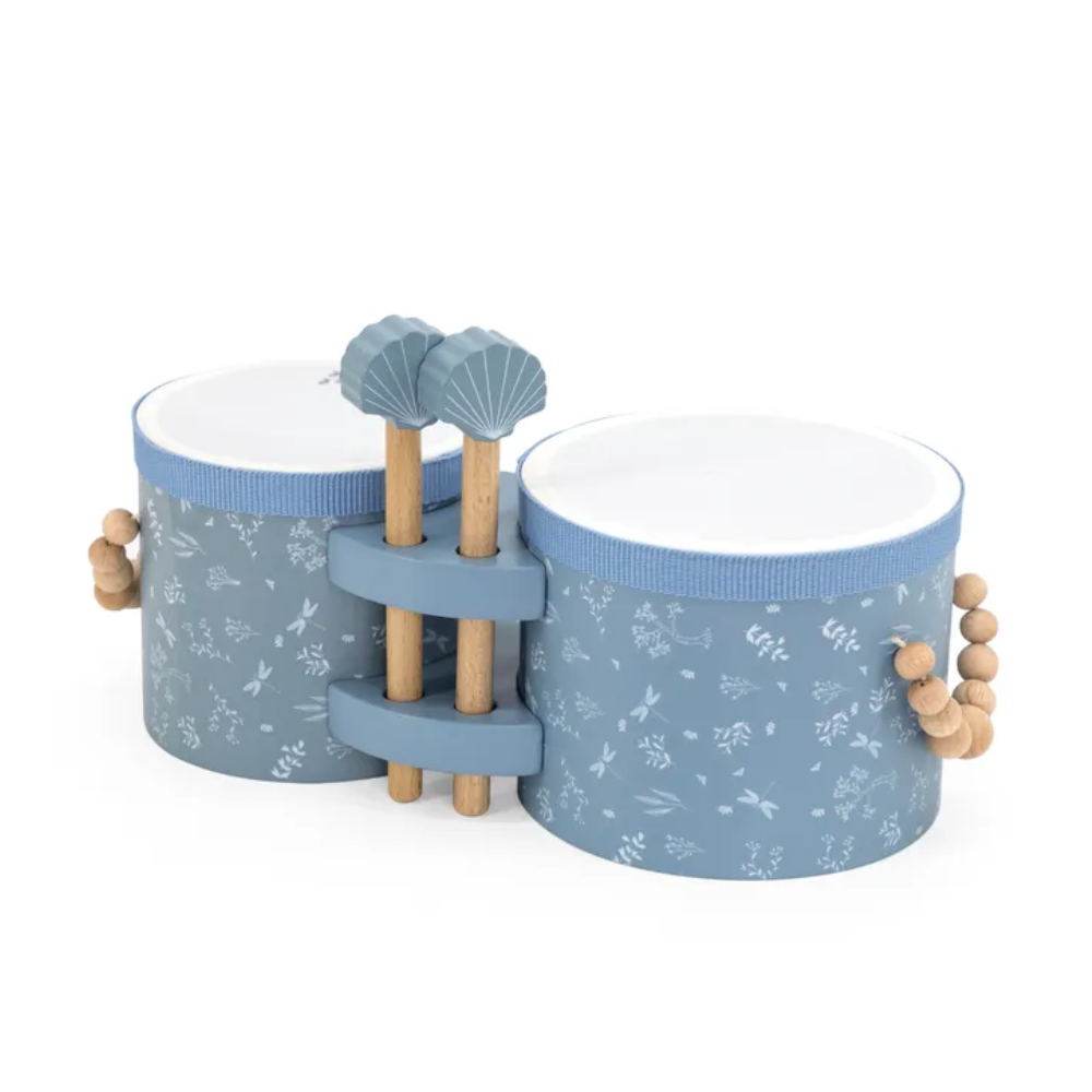 Jucarie din lemn Bongos, +18 luni,Blue, Label Label