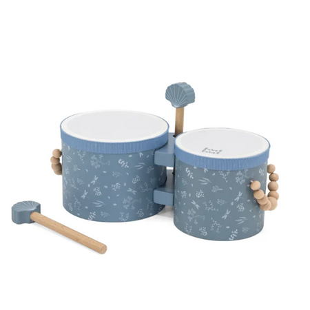 Jucarie din lemn Bongos, Blue, +18 luni, Label Label 665196