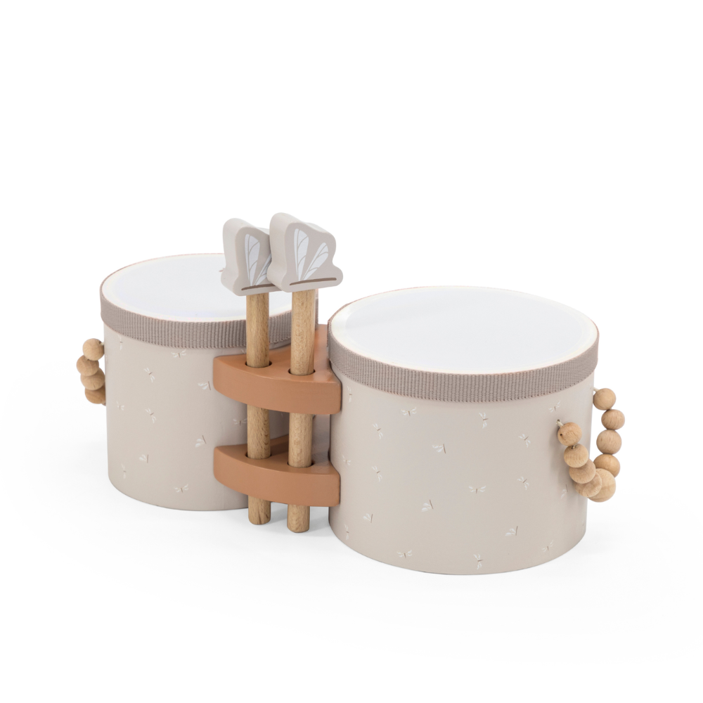 Jucarie din lemn Bongos, Nougat, Label Label