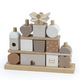 Jucarie din lemn cuburi de constructie, Nougat, Label Label 665222