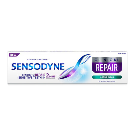 Pasta de dinti pentru sensibilitate dentara Clinical Repair Active Clean, 75 ml, Sensodyne 665368