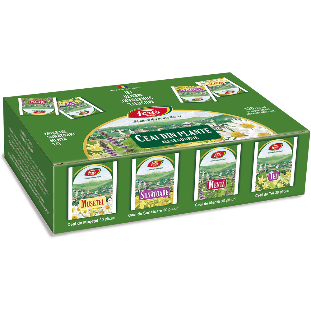 Ceai din plante asortat, 120 plicuri, Fares