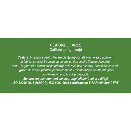 Ceai din plante asortat, 120 plicuri, Fares 720878
