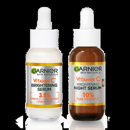 Pachet Serum cu Vitamina C Garnier Skin Naturals + Serum de noapte, 30 ml + 30 ml, Garnier 665544