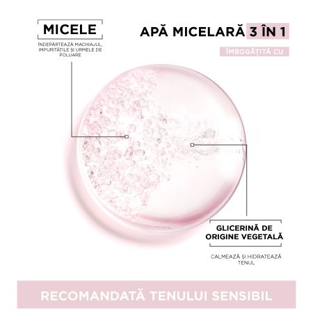 Pachet Apa Micelara Garnier Skin Naturals +  Mascara Maybelline New York Lash Sensational Sky High, Burgundy Haze, 400 ml + 7.2 ml, loreal 665579
