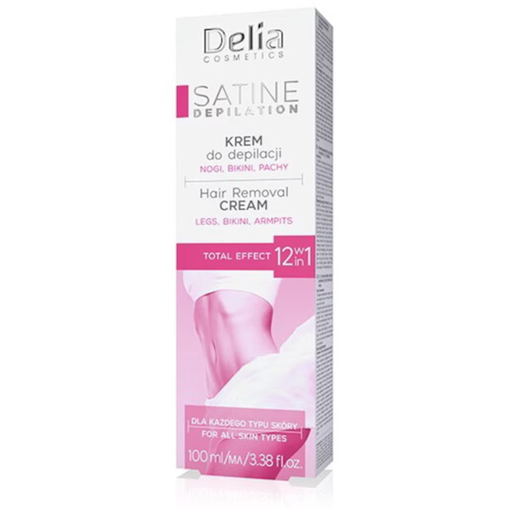 Crema depilatoare 12in1 Total Effect Satine, 100 ml, Delia Cosmetics